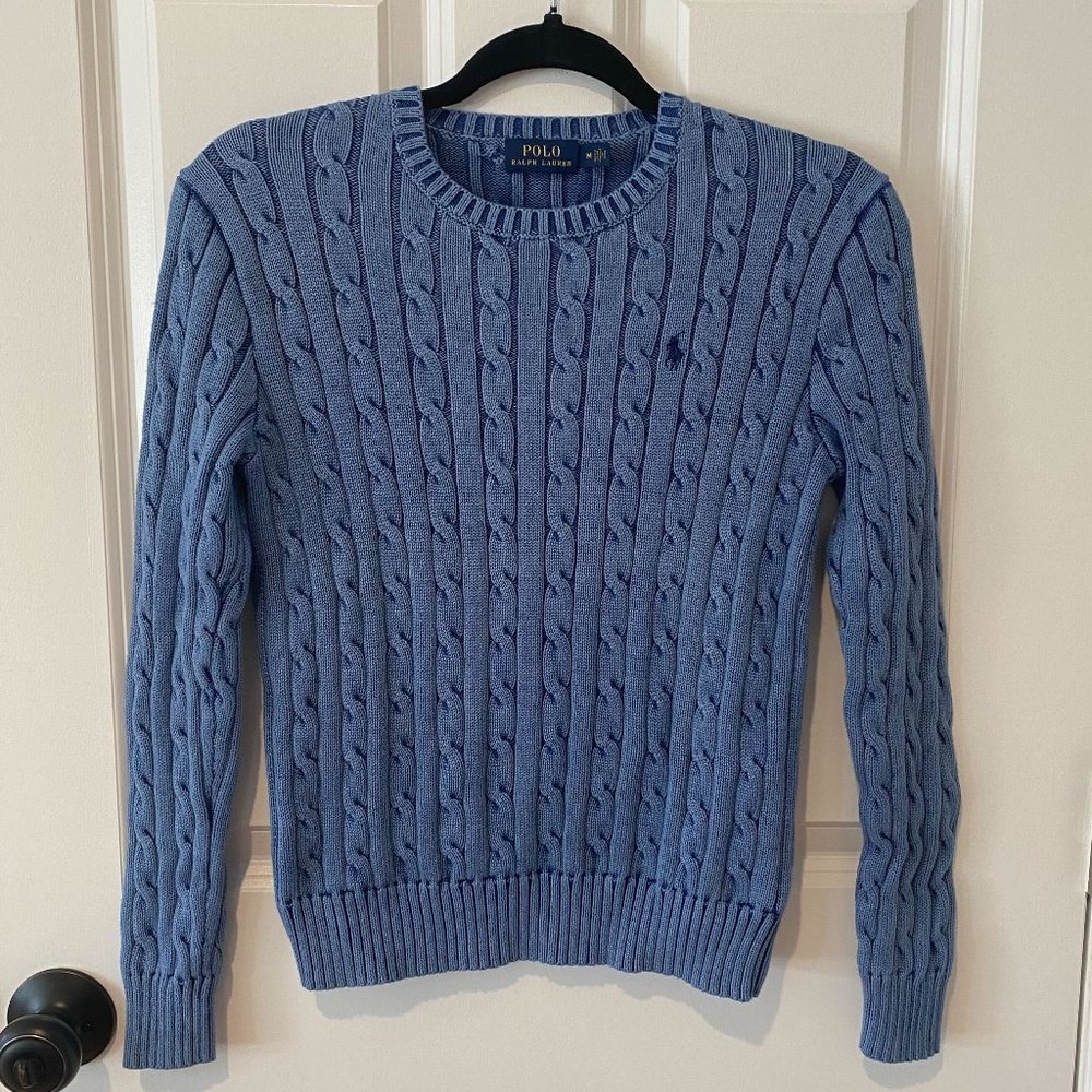 Polo by Ralph Lauren Blue Cable Knit Sweater